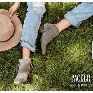 Sam Edelman Packer Brown Suede Ankle Zip Booties - Size 9